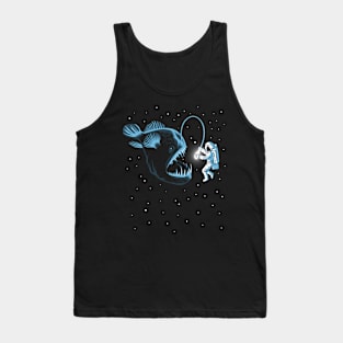 Abyssal fish hunting an astronaut Tank Top